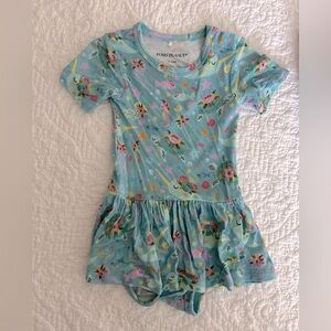 Posh Peanut 6-12 month baby girl bodysuit dress narwhals